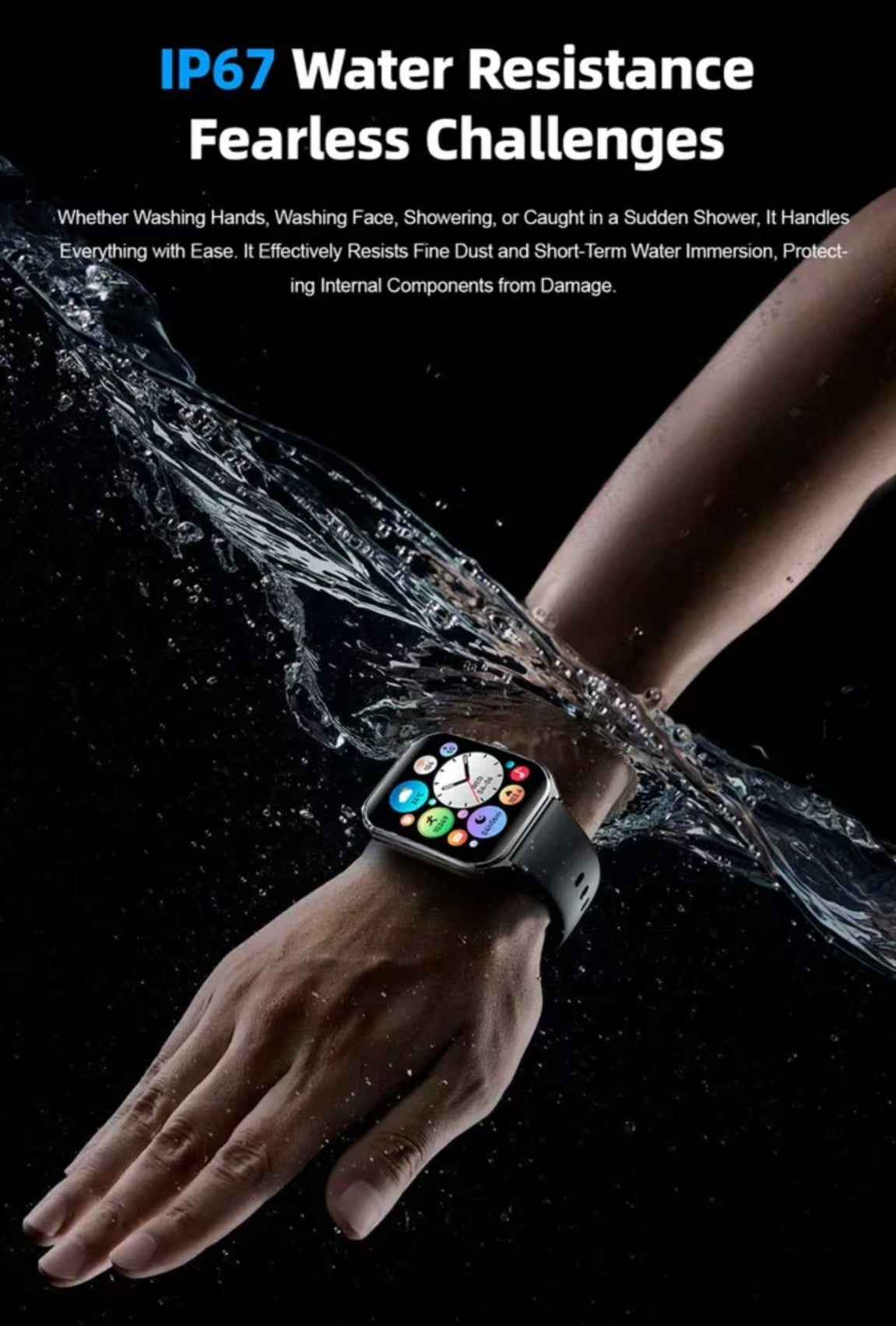 MT61 Smartwatch: 1.96-inch AMOLED Curved Screen, Bluetooth Calling, Slim Design for Sports and Health Monitoring.