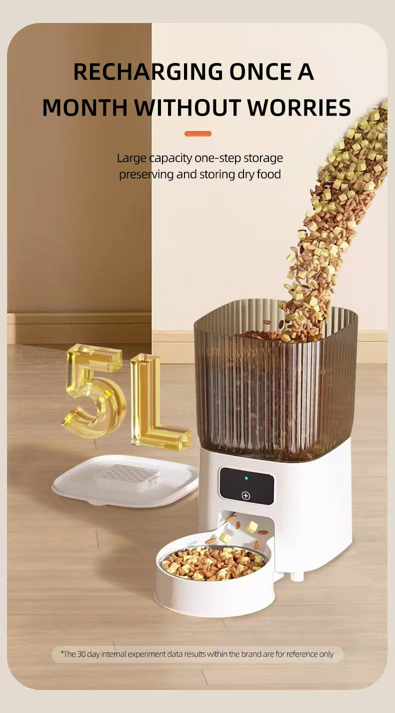 카메라가 내장된 스마트 자동 고양이 사료 급식기