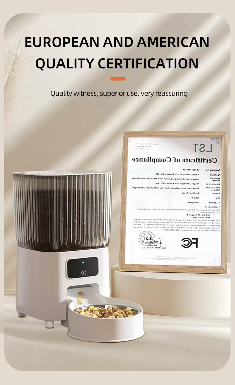 카메라가 내장된 스마트 자동 고양이 사료 급식기