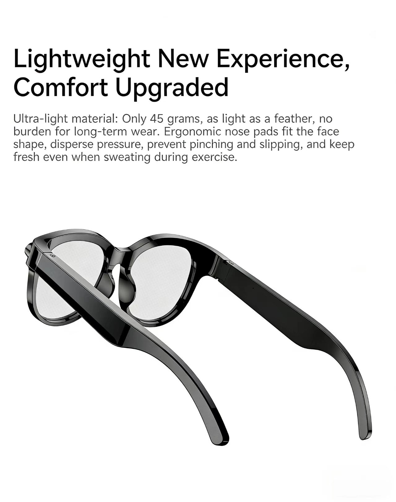 AI 스마트 안경, 8MP 다기능 HD 사진 촬영, 비디오 녹화, 사물 인식, 통화 기능 및 데이터 전송 기능 탑재, 모델 M89.