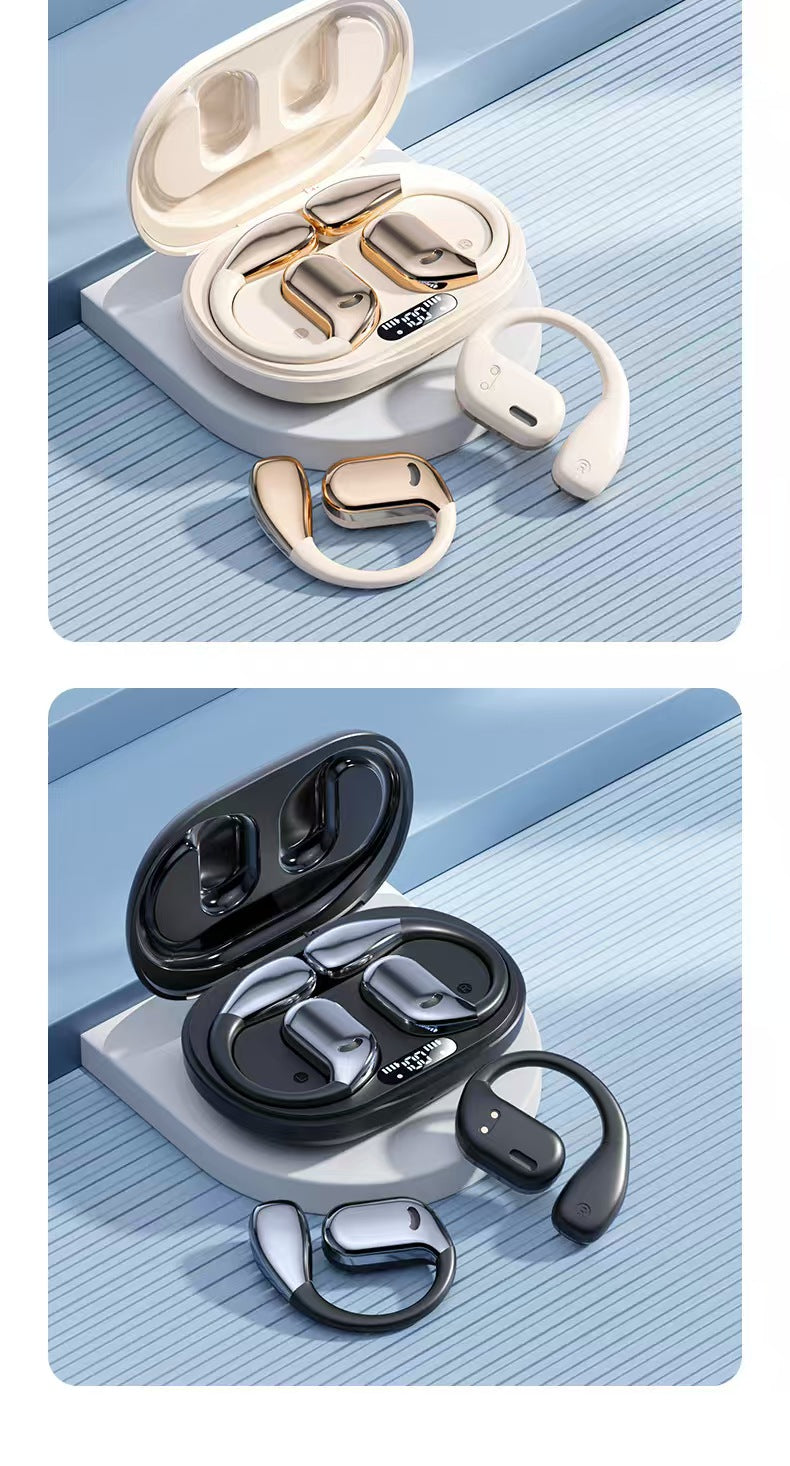 AI 스마트 양방향 실시간 번역 기능을 갖춘 M75 오픈이어 OWS 블루투스 헤드폰