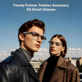 AI 스마트 안경 G1, 8MP HD 사진/비디오 촬영, 실시간 번역 및 스마트 블루투스 기능을 갖춘 새로운 반무테 비즈니스 스타일.