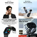 4-in-1 Smart Health & Lifestyle Bundle | Smart Glasses + 4K Action Camera + ECG Call Health Watch + Open-Ear Panoramic Sound Earbuds